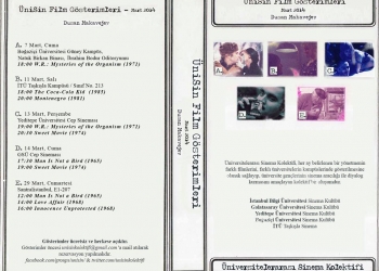 ÜniSin Kolektifi Film Gösterimleri Mart Ayında Dušan Makavejev’le Başlıyor