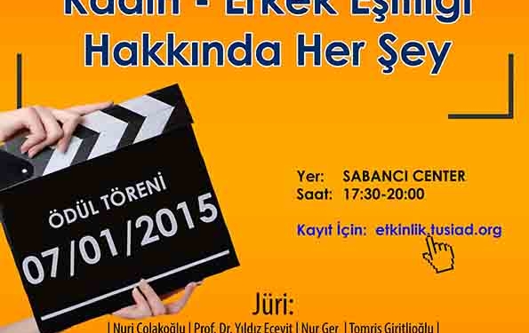 “TÜSİAD Kadın-Erkek Eşitliği Kısa Film Yarışması” Ödül Töreni 7 Ocak’ta!