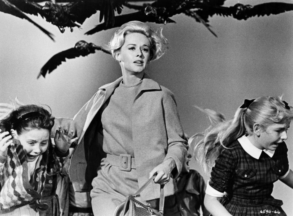 The Academy of Motion Picture Arts and Sciences will host a month-long series of screenings of classic horror films with “Universal’s Legacy of Horror” in October. The series is part of the studio’s year-long 100th anniversary celebration engaging Universal’s fans and all movie lovers in the art of moviemaking. Pictured: Tippi Hedren and children in a scene from THE BIRDS, 1963.